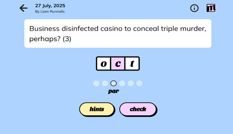 minite cryptic screenshot